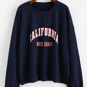 Letter graphic drop shoulder French Terry sweatshirt